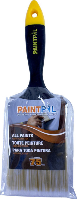 Dynamic 09807 3" (75mm) Paint Pal Flat Polyester Paint Brush