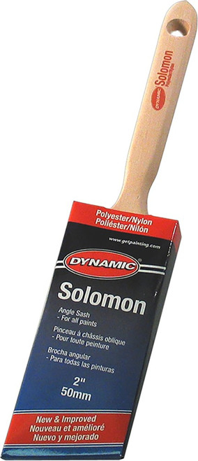 Dynamic 99105 2" (50mm) Solomon Angled Sash Nylon Polyester Paint Brush