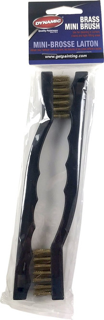 Dynamic DYN10024 3 x 7 Row Brass Mini Wire Brush (2pk)