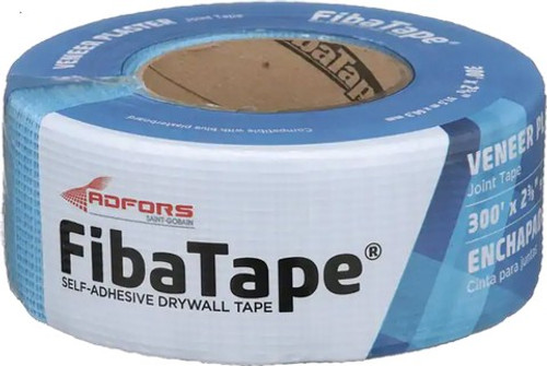 Fibatape FDW6367-U 2-1/2" x 300' Blue Veneer Plaster Self-Adhesive Mesh Drywall Joint Tape