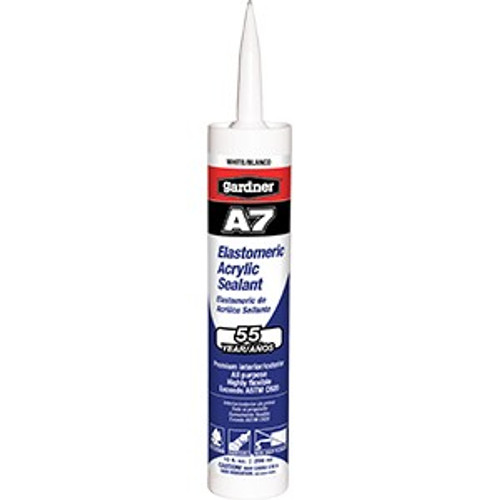 Gardner Gibson 7019-1-61 10oz White A7 Elastomeric Acrylic Sealant