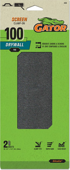 Gator 4008 180 Grit 4-1/4" x 11-1/4" Drywall Sanding Screen (2pk)