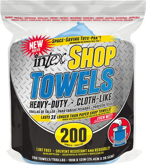 Intex NW-99969-B Blue Cloth-Like Shop Towels 200ct Bag