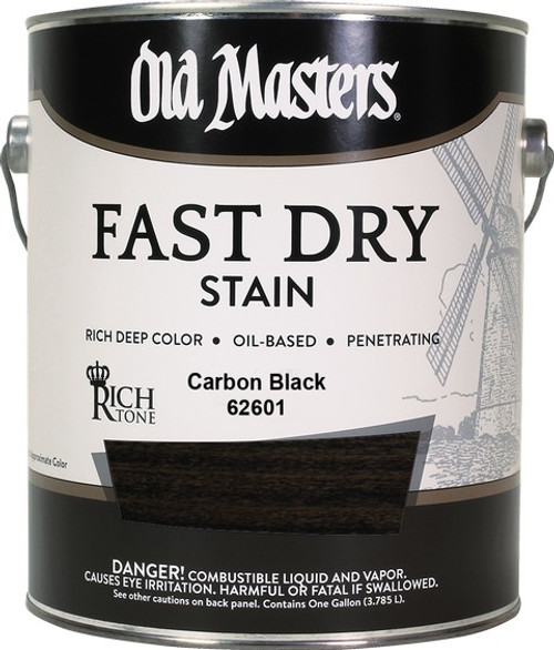 Old Masters 62601 1gal Rich Tone Fast Dry Stain Carbon Black