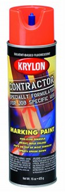 Krylon K00730708 15oz Fluorescent Orange Inverted Marking Contractor Solvent Based Spray Paint