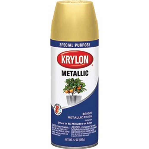 Krylon K01701A77 12oz Metallic Bright Gold Spray Paint
