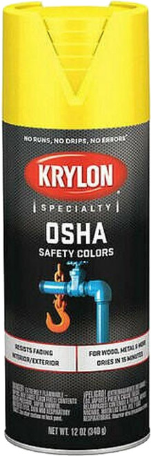 Krylon K01813777 12oz OSHA Safety Yellow Spray Paint