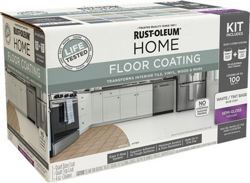 Rust-Oleum 360099 HOME White Tint Base Semi-Gloss Floor Paint Kit
