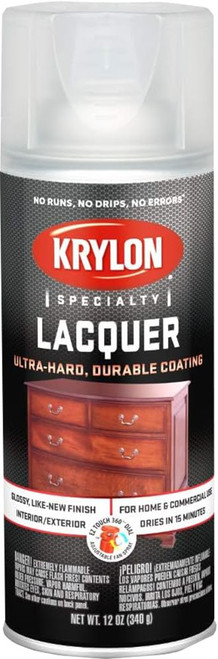 Krylon K07032777 12oz Lacquer Gloss Clear Spray