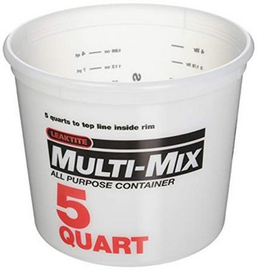 Leaktite 1123068 5Qt Clearvue Ringfree Pail w/ Wire Handle & Graduations