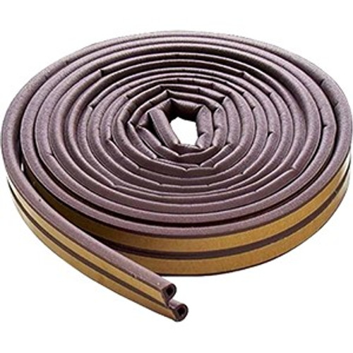 M-D 63602 23/64" x 5/16" x 17' Brown D-Profile Extreme Temps Weatherstrip