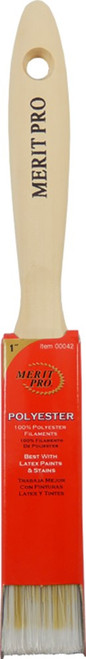 Merit Pro 00042 1" 100% Polyester Beavertail Paint Brush