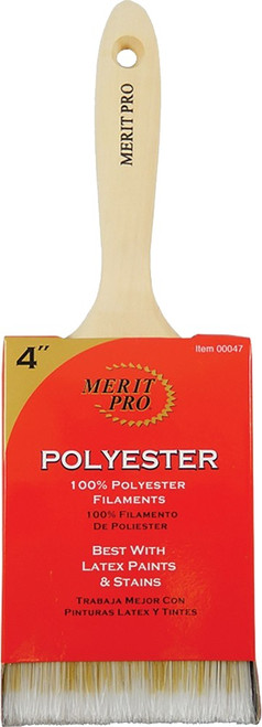Merit Pro 00047 4" 100% Polyester Beavertail Paint Brush