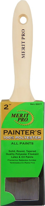 Merit Pro 00077 2" Painters Professional Beavertail Handle Varnish Brush