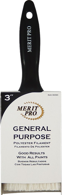 Merit Pro 00293 3" General Purpose Polyester Paint Brush