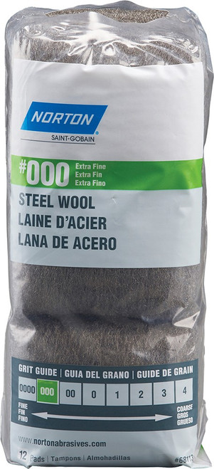 Norton 68113 Steel Wool 000 Extra Fine (12pk)