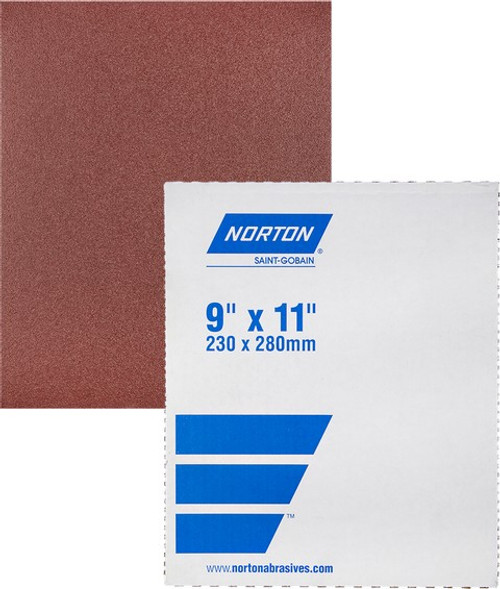 Norton 81507 9" x 11" Very Fine P240 Grit Metal Coat Emery Cloth Sheets Bulk (50/pk)