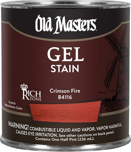Old Masters 84116 1/2pt Crimson Fire Gel Stain
