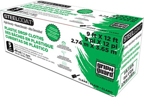 Petoskey FG-P9934-71 Steelcoat 9' X 12' .45mil Perforated On-A-Roll Drop Cloth (5pk)