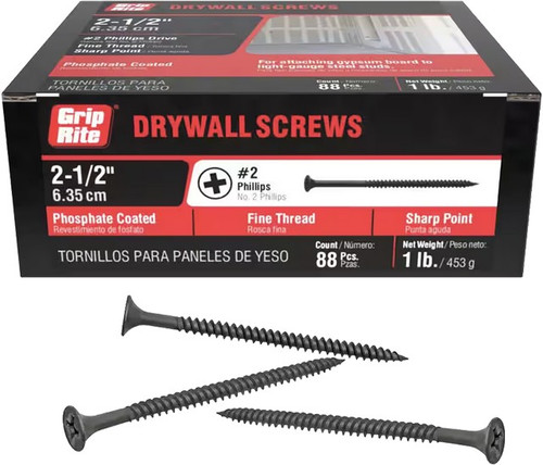 PrimeSource 212DWS1 1lb 2-1/2" Fine Drywall Screw