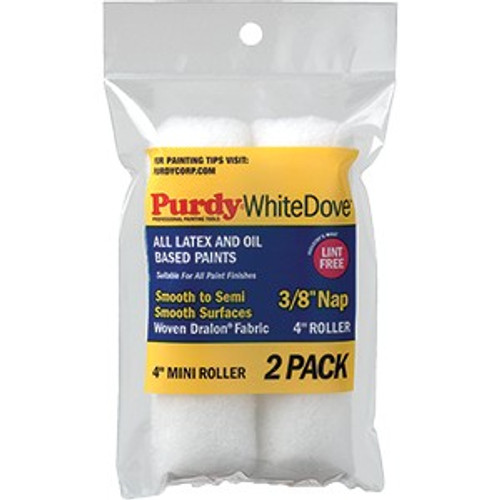 Purdy 140606042 4" x 3/8" Nap White Dove Mini Roller (2pk)