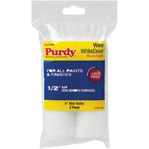 Purdy 140606044 4" x 1/2" Nap White Dove Mini Roller (2pk)