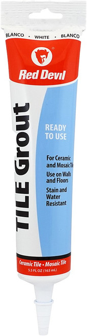 Red Devil 0425 5.5oz Tube White Tile Grout