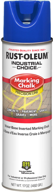 Rust-Oleum 205236 17oz APWA Blue Industrial Choice Marking Chalk Spray