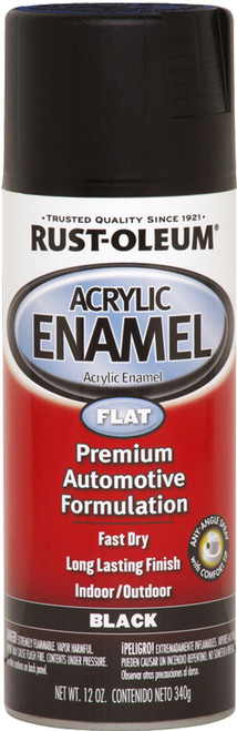Rust-Oleum 248647 Automotive Acrylic Enamel Flat Black Spray Paint
