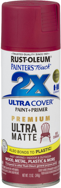 Rust-Oleum 331190 12oz Matte Red 2X Ultra Cover Currant Spray Paint