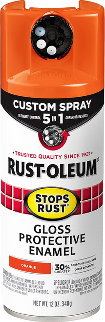 Rust-Oleum 376894 12oz Gloss Orange 5-in-1 Stops Rust Spray Paint