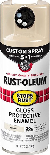 Rust-Oleum 376900 12oz Gloss Almond 5-in-1 Stops Rust Spray Paint