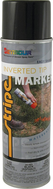 Seymour 20-663 20 oz. (17 oz. Fill) Black Asphalt Stripe Inverted Tip Marker