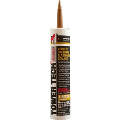 Tower TS-00225 10.1oz Redwood Tan TECH2 Urethane Acrylic Caulk