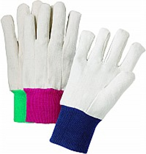 West Chester 55080/L 8 oz. Large White Canvas Knit Wrist Glove