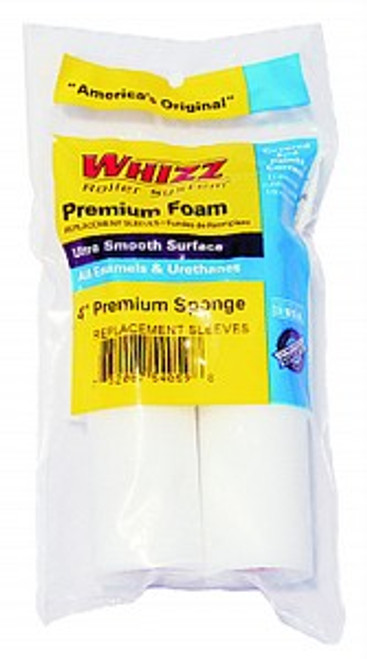 Whizz 54059 4" Premium Black High Density Foam Mini Roller 2Pk