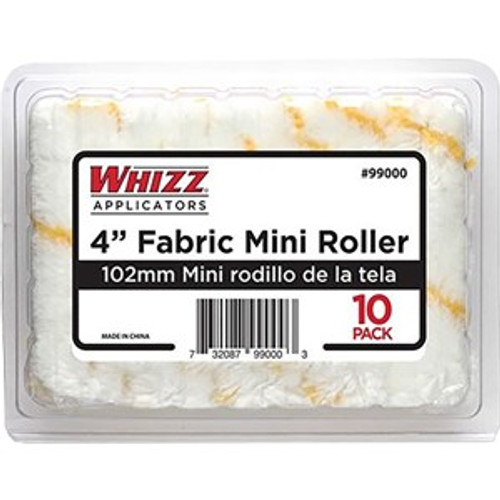 Whizz 99000 4" Yellow Stripe Acrylic 1/2" Nap Mini Roller Clamshell 10Pk