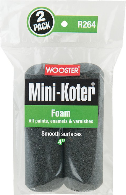 Wooster R264 4" Mini-Koter Foam Mini Roller Cover (2pk)