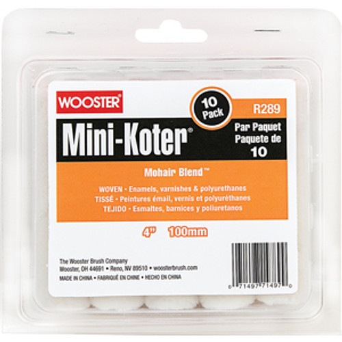 Wooster R289 4" Mini-Koter Mohair Blend Mini Roller Cover (10pk)