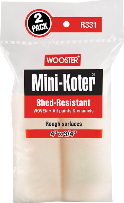 Wooster R331 4" x 3/4" Nap Shed-Resistant Mini-Koter Roller Cover (2pk)