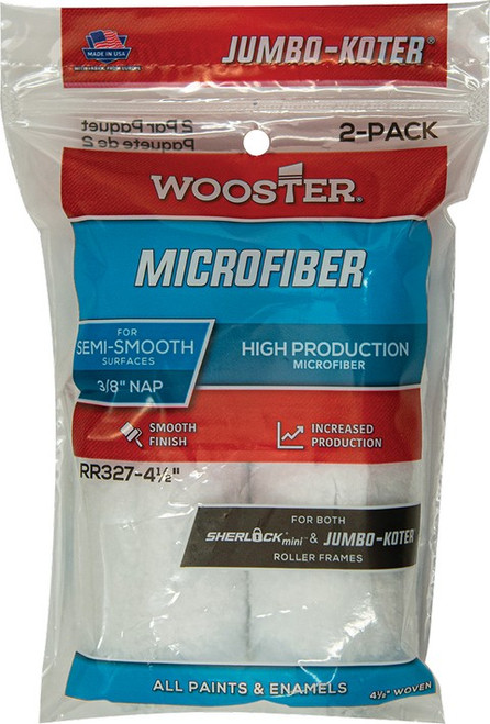 Wooster RR327 4-1/2" x 3/8" Nap Jumbo-Koter Microfiber Mini Roller Cover
