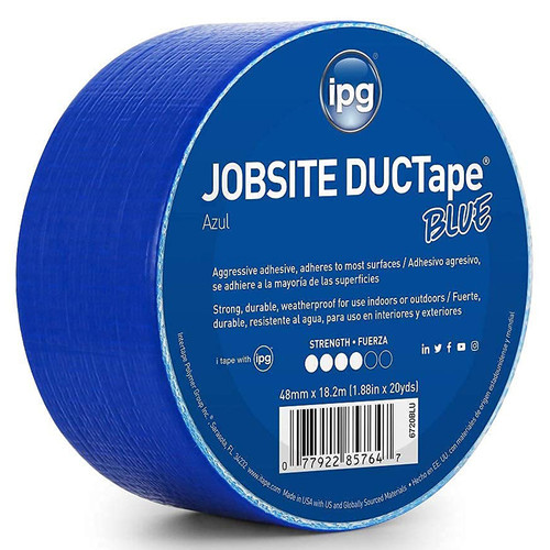1.88" x 20 Yds Intertape 6720 Blue Jobsite General Purpose Duct Tape Colored