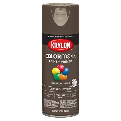 12 Oz Krylon K05518007 Equestrian COLORmaxx Paint & Primer Spray Paint, Gloss