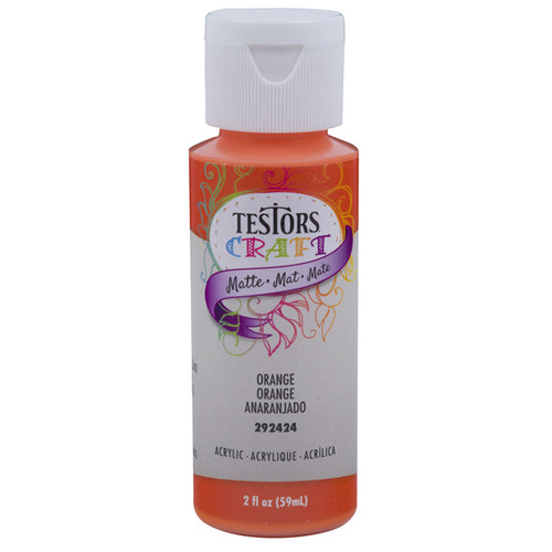 2 Oz Rust-Oleum 292424A Matte Orange Testors Acrylic Craft Paint