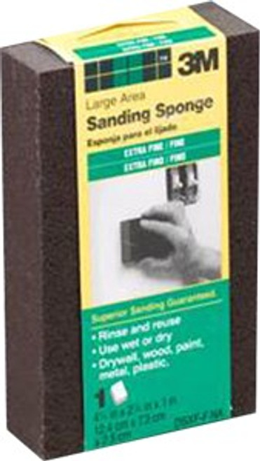 3M DSFM-F-ESF-10 2-7/8" x 4-7/8" x 1" Fine/Med Sanding Sponge