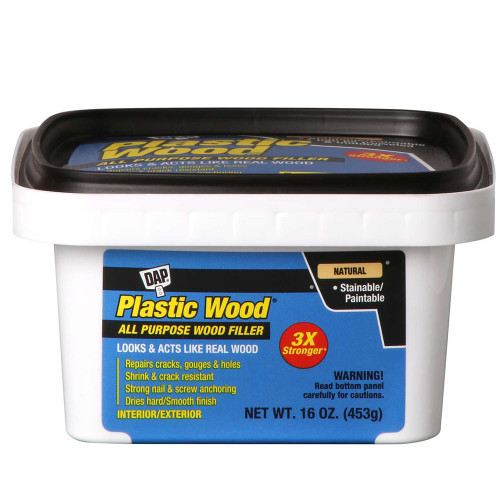 16 Oz Dap 00529 Natural Plastic Wood Latex-Based All Purpose Wood Filler
