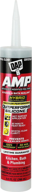 DAP 00763 9oz Clear AMP Kitchen & Bath Sealant