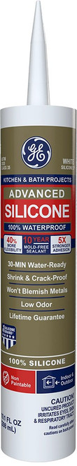 GE GE5070 10.1oz White Kitchen & Bath Silicone II Sealant (2812565)