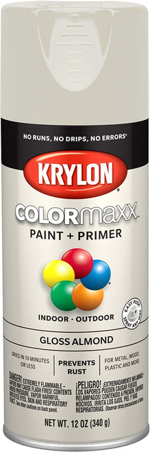 Krylon K05500007 12oz Gloss Almond COLORmaxx Spray Paint