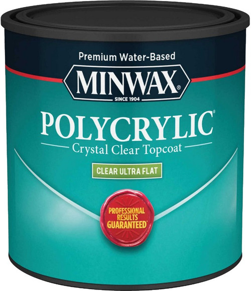 Minwax 21111 1/2pt Clear Ultra Flat Polycrylic Protective Finish